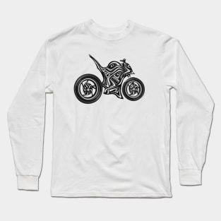 skeleton Hyper Naked Motorcycle Long Sleeve T-Shirt